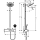 Душевая система 2jet 400 Chrome HANSGROHE Pulsify Showerpipe 260 24240000