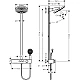 Душевая система 2jet 400 Matt Black HANSGROHE Pulsify Showerpipe 260 24240670