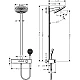 Душова система 2jet EcoSmart 400 Chrome HANSGROHE Pulsify Showerpipe 260 24241000