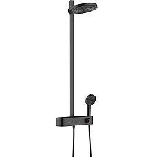 Душевая система 2jet 400 EcoSmart Matt Black HANSGROHE Pulsify Showerpipe 260 24241670