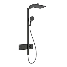Душевая система Hansgrohe Raindance Alive Q 210/340 2jet EcoSmart из ShowerSelect Comfort 24591340 черный матовый хром