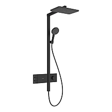Душевая система Hansgrohe Raindance Alive Q 210/340 2jet EcoSmart из ShowerSelect Comfort 24591670 черный матовый