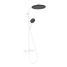 Душевая система с термостатом Hansgrohe Raindance Alive S Puro 300 1jet EcoSmart Ecostat Element 24593700 белый матовый