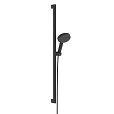 Душевой набор Hansgrohe Raindance Alive Select S Ecosmart со стойкой Unica E Puro 90 24601670 черный матовый