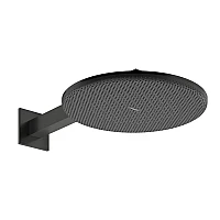 Верхний душ с держателем Hansgrohe Raindance Alive S 300 2jet 24540340 черный матовый хром
