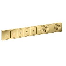 Термостат скрытого монтажа на 5 клавиш Hansgrohe RainSelect 15384990 Polished Gold Optic