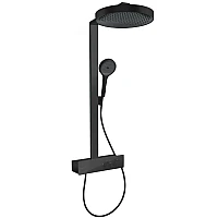 Душова система з термостатом Hansgrohe Rainfinity Showerpipes 26853670 Matt Black