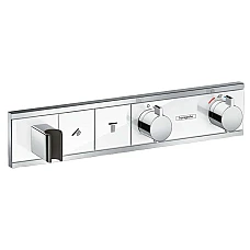Термостат для душу HANSGROHE RainSelect 15355400 з 2 кнопками (білий / хром)