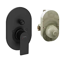 Смеситель для ванной скрытого монтажа Hansgrohe Rebris E 72458670 Black Matt