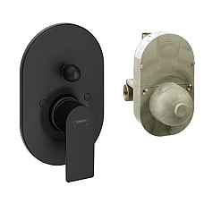 Смеситель для ванной скрытого монтажа Hansgrohe Rebris E 72458670 Black Matt