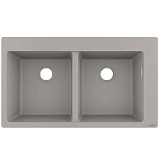 Кухонна мийка на дві чаші Concretegrey Hansgrohe S510-F770 43316380