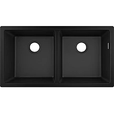 Кухонна мийка під стільницю на дві чаші Graphiteblack Hansgrohe S510-U770 43434170