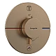 Термостат скрытого монтажа на 2 потребителя Hansgrohe ShowerSelect Comfort S 15554140 Brushed Bronze
