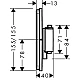 Термостат скрытого монтажа на 1 потребитель и дополнительный выход Hansgrohe ShowerSelect Comfort E 15575000 Chrome
