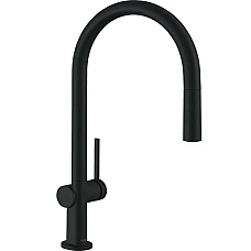 Змішувач кухонний з витяжним виливом Sbox Hansgrohe Talis 210 1jet Matt Black 72803670