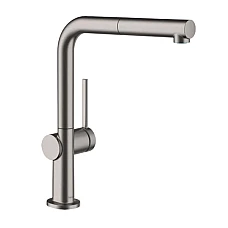 Змішувач для кухні з висувним виливом Hansgrohe Talis M54 72808340 чорний матовий хром