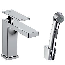 Змішувач для раковини з гігієнічною лійкою Hansgrohe Tecturis E 110 73210000 Chrome