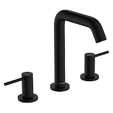 Смеситель для умывальника на 3 отверстия push-open Hansgrohe Tecturis S 150 73330670 Matt Black