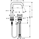 Змішувач для умивальника Hansgrohe Tecturis S 150 CoolStart на 2 отвори 73353000 Chrome