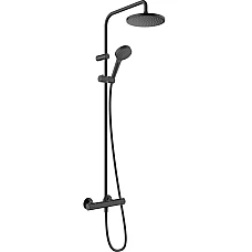 Душова система 1jet з термостатом Matt Black HANSGROHE Vernis Blend Showerpipe 200 26276670