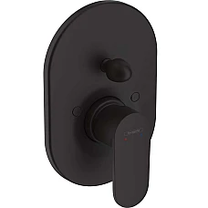 Смеситель скрытого монтажа для ванны/душа, верхняя часть 200 Matt Black HANSGROHE Vernis Blend 71449670