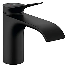 Змішувач для умивальника з донним клапаном pop-up Matt Black HANSGROHE Vivenis 80 75010670