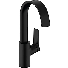 Змішувач для умивальника з поворотним носиком Matt Black HANSGROHE Vivenis 210 75032670