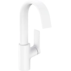 Змішувач для умивальника з поворотним носиком Matt White HANSGROHE Vivenis 210 75032700