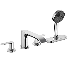 Смеситель врезной на край ванны на 4 отверстия с sBox Chrome HANSGROHE Vivenis 75444000