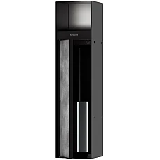 Вбудований тримач для йоржика та туалетного паперу Hansgrohe XtraStoris Rock Matt Black 56062670