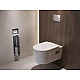 Вбудований тримач для йоржика та туалетного паперу Hansgrohe XtraStoris Rock 56062700 Matt White