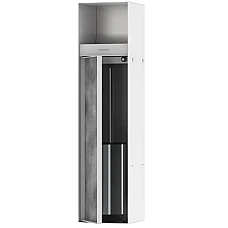 Вбудований тримач для йоржика та туалетного паперу Hansgrohe XtraStoris Rock 56062700 Matt White