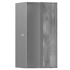 Настінна ніша з дверцятами Brushed Stainless Steel Hansgrohe XtraStoris Rock 56088800