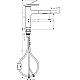 Змішувач кухонний з витяжним виливом Stainless Steel Finish HANSGROHE Zesis M33 160 2jet 74801800