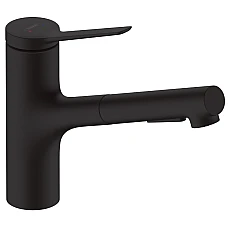 Змішувач для кухні з висувним виливом Hansgrohe Zesis M33 150 74820670 Matt Black