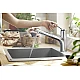 Змішувач для кухні з висувним виливом sBox Hansgrohe Zesis M33 150 74821670 Matt Black