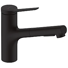 Смеситель для кухни с выдвижным изливом sBox Hansgrohe Zesis M33 150 74821670 Matt Black