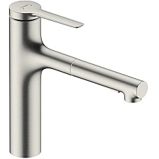 Змішувач для кухні з висувним виливом Hansgrohe Zesis M33 160 74822800 Stainless Steel Finish