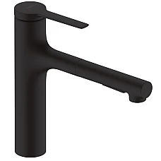 Смеситель для кухни с выдвижным изливом sBox Hansgrohe Zesis M33 160 74823670 Matt Black