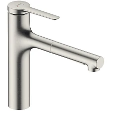 Змішувач для кухні з висувним виливом sBox Hansgrohe Zesis M33 160 74823800 Stainless Steel Finish