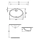 Умивальник овальний 47x38 IMPRESE