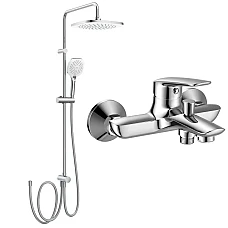 Душовий набір IMPRESE PRAHA BILA DESNE (10030 new+T-00261SQ) хром