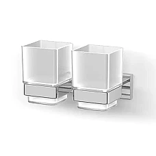 Стакан для зубних щіток подвійний IMPRESE BILOVEC хром