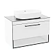 Тумба с накладным умывальником 90 см IMPRESE BLACK EDGE белый