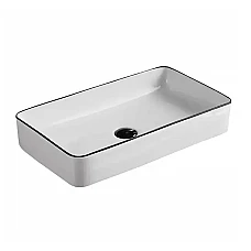 Умивальник накладний 60x35 IMPRESE BLACK EDGE