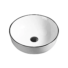 Умивальник-чаша накладний 41x41 IMPRESE BLACK EDGE