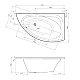 Ванная асимметричная IMPRESE BLATNA 170x100 левая