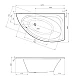 Ванная асимметричная IMPRESE BLATNA 170x100 правая