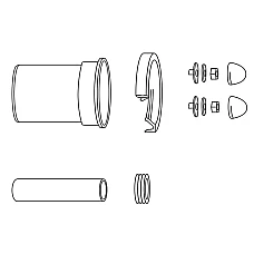 Комплект патрубков для монтажа подвесного унитаза IMPRESE