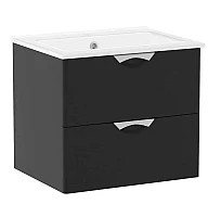 Тумба с умывальником 60 IMPRESE NOVA VLNA M черная